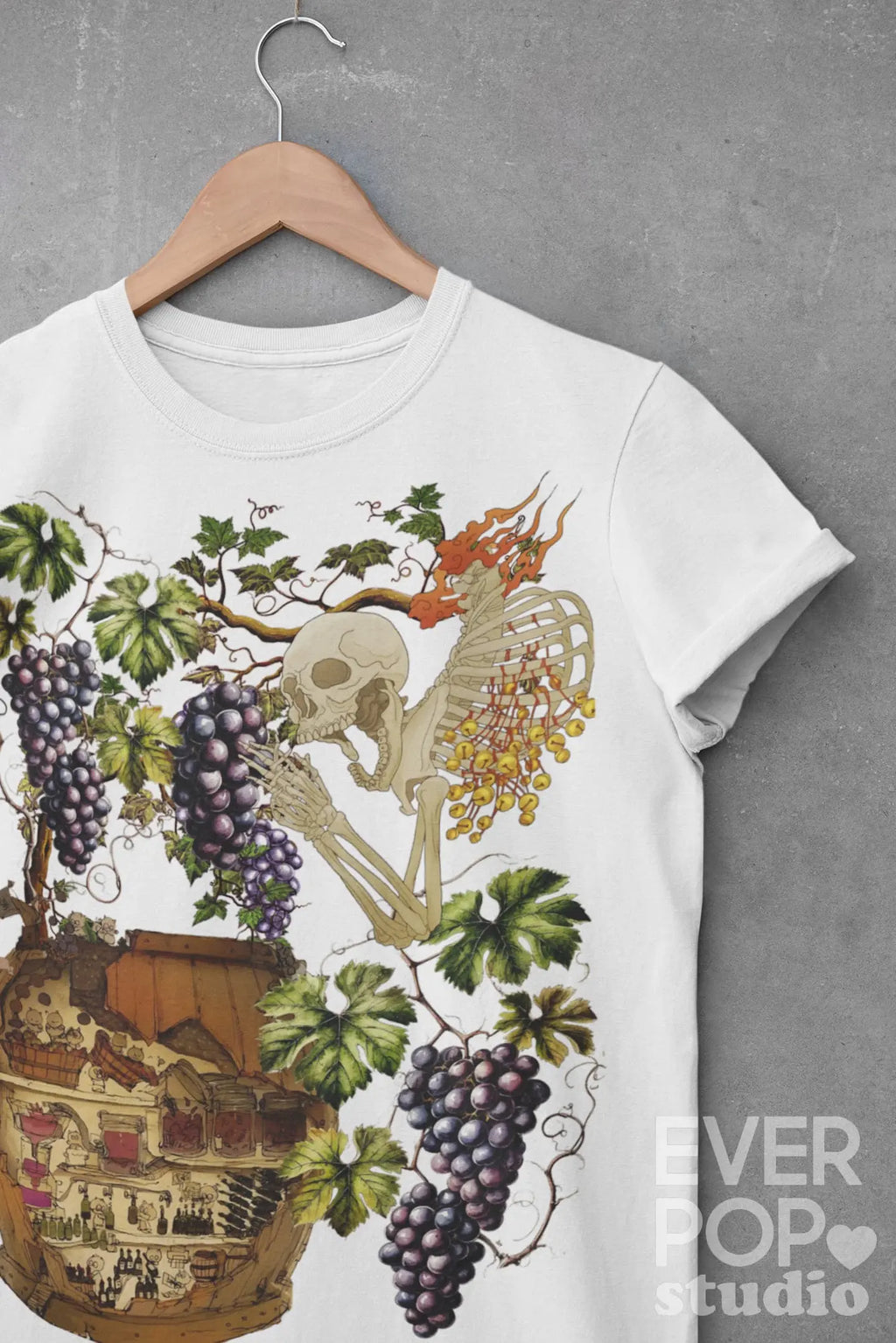 Skeleton of the Winery Graphic Tee Shirt, Hoodie Sweatshirt