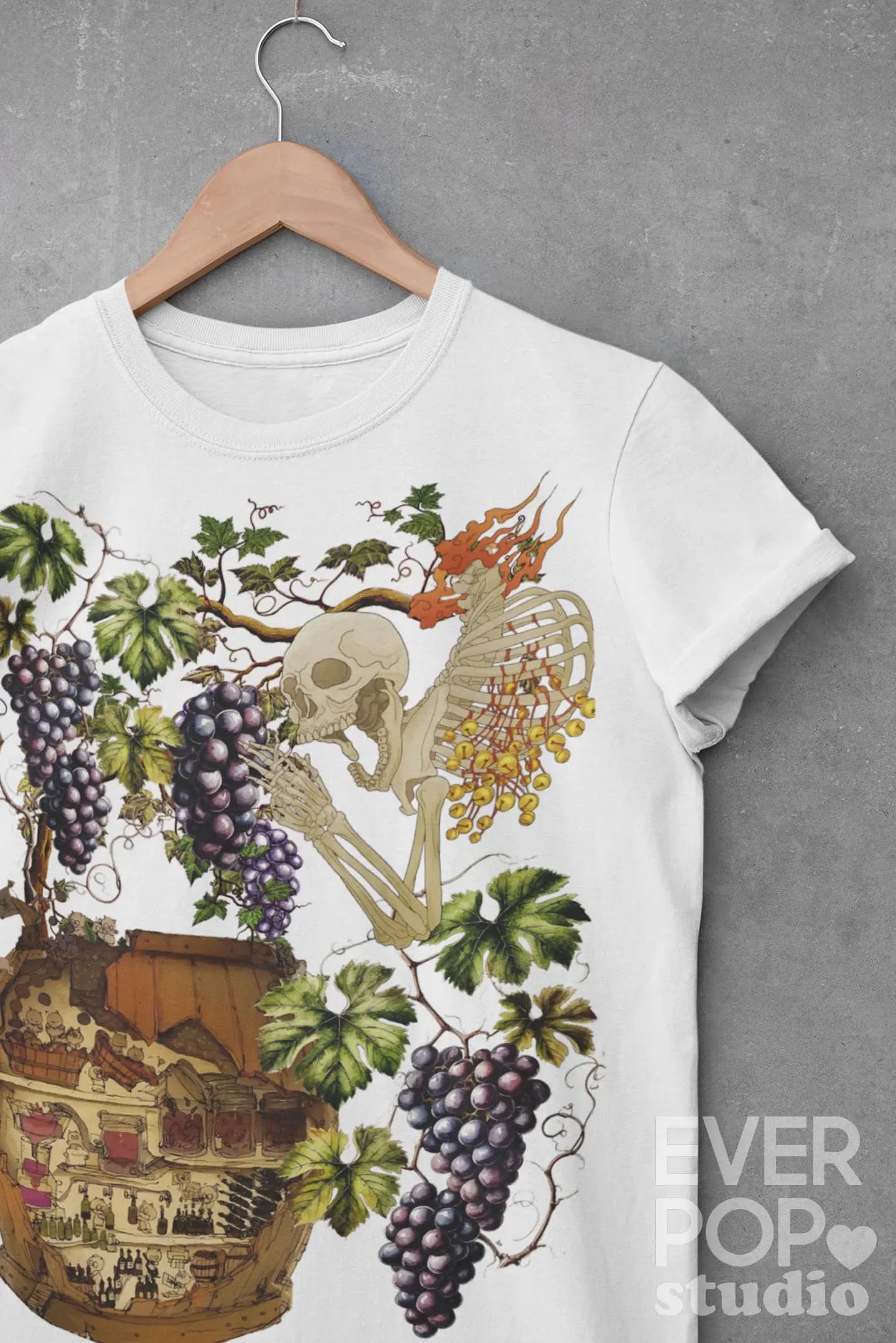 Skeleton of the Winery Graphic Tee Shirt, Hoodie Sweatshirt