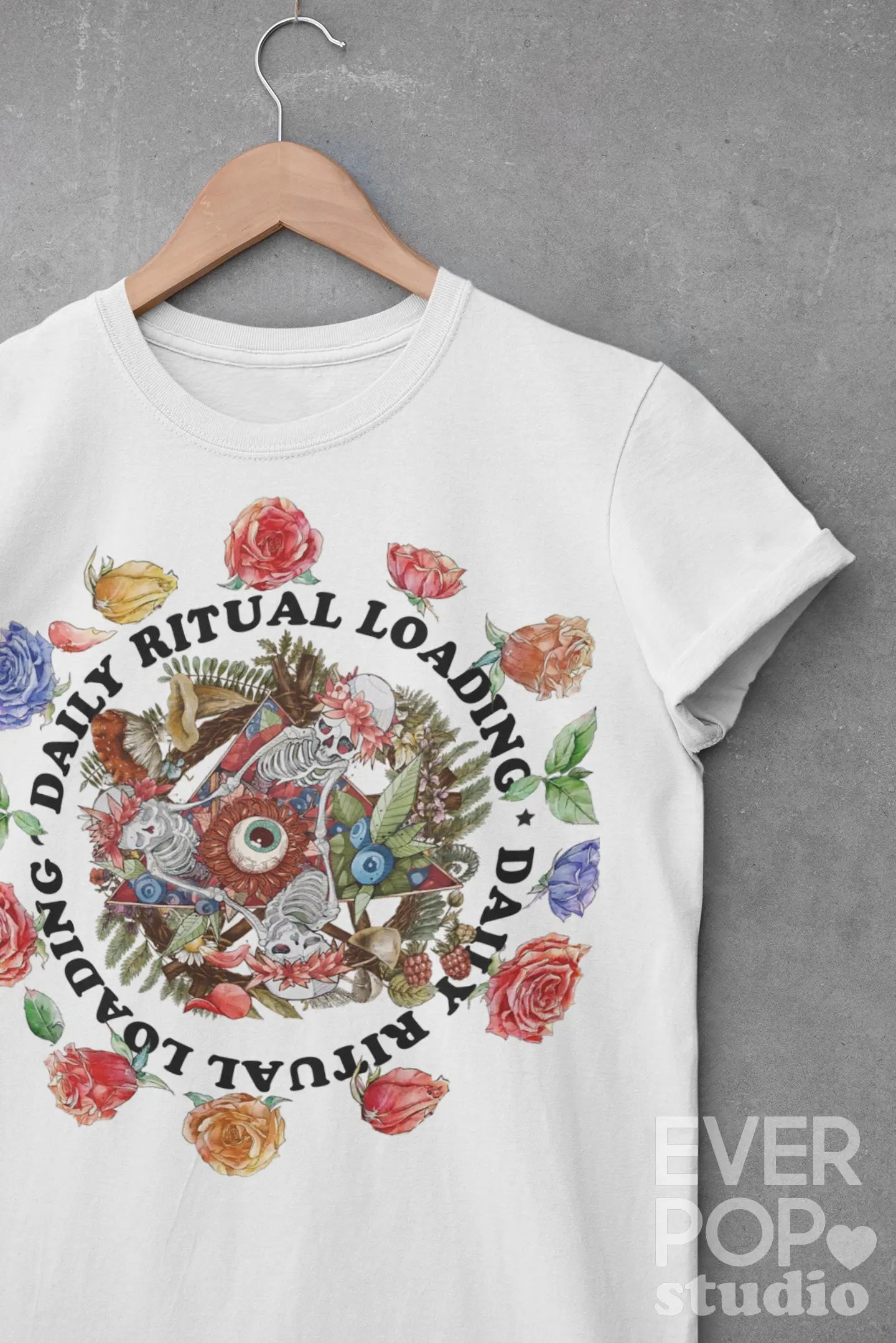 Circle of Witch Ritual Skull Graphic Tee Shirt, Hoodie Sweatshirt