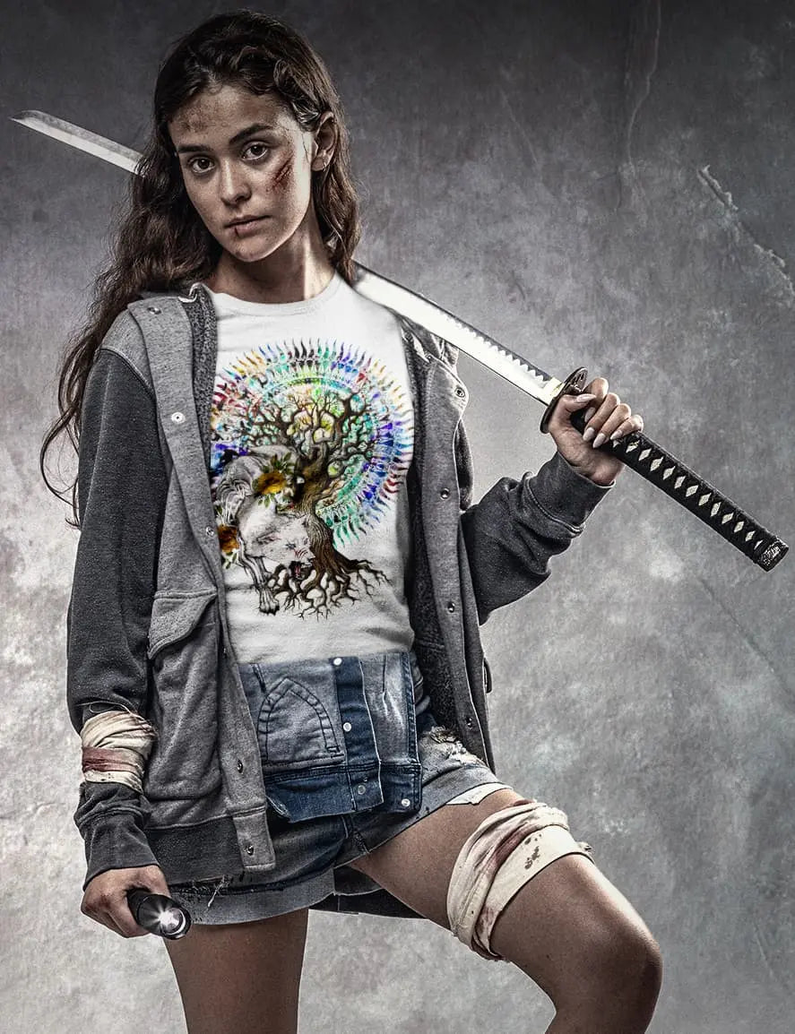 Wolf Mandala Tree Graphic Tee Shirt, Hoodie Sweatshirt