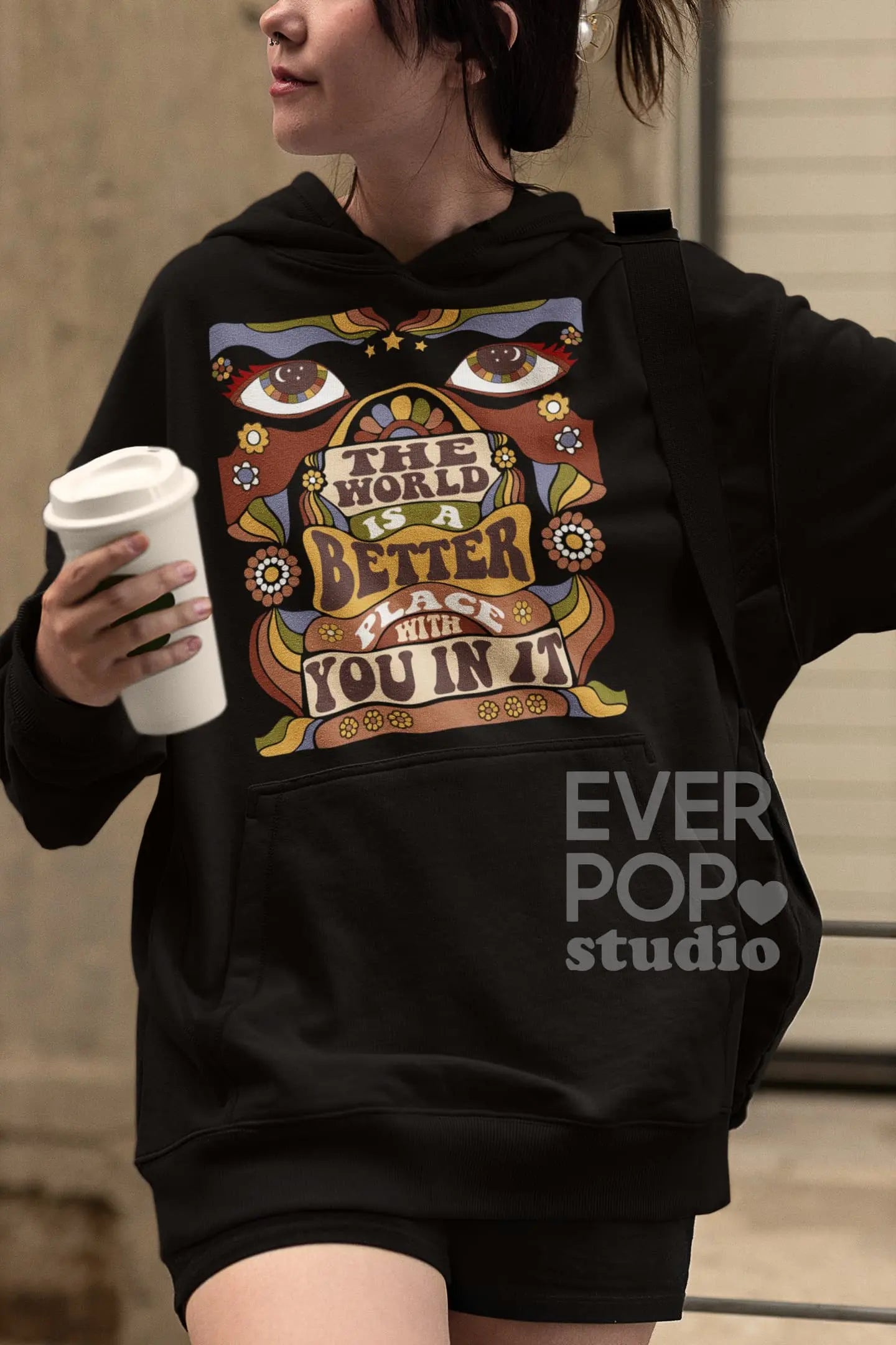 World is better with you in it Graphic Tee Shirt, Hoodie Sweatshirt